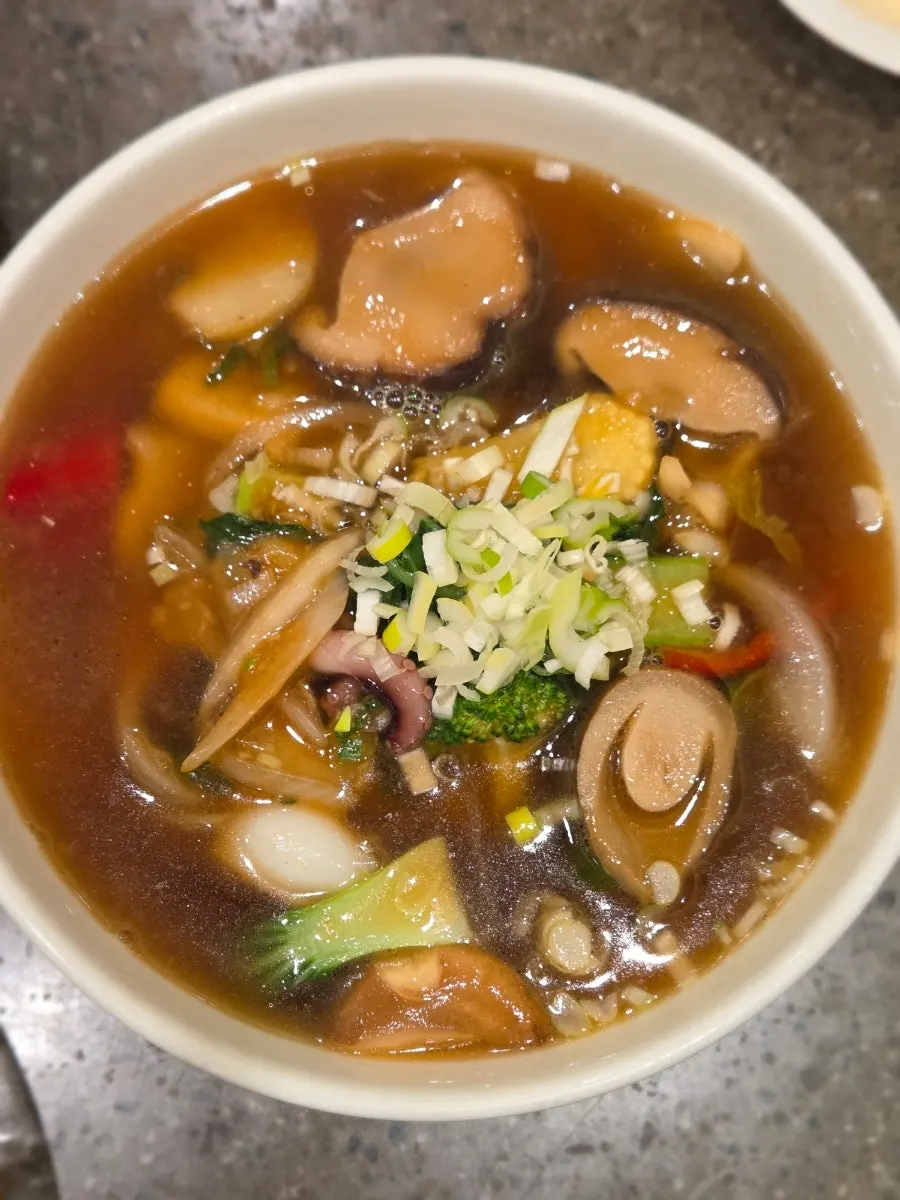 Seongung's paljin tangmyeon loaded with seafood