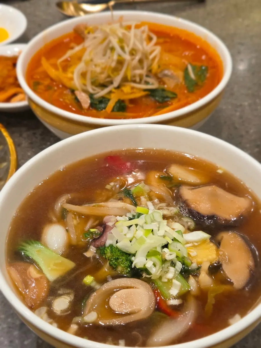 Seongung's table after finishing the meal