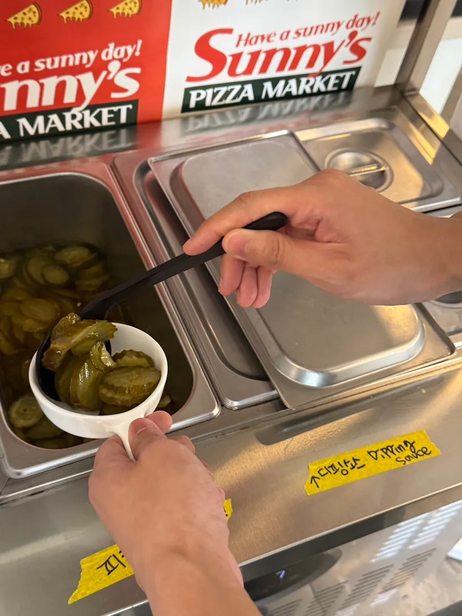 Unlimited self-serve garlic dipping sauce