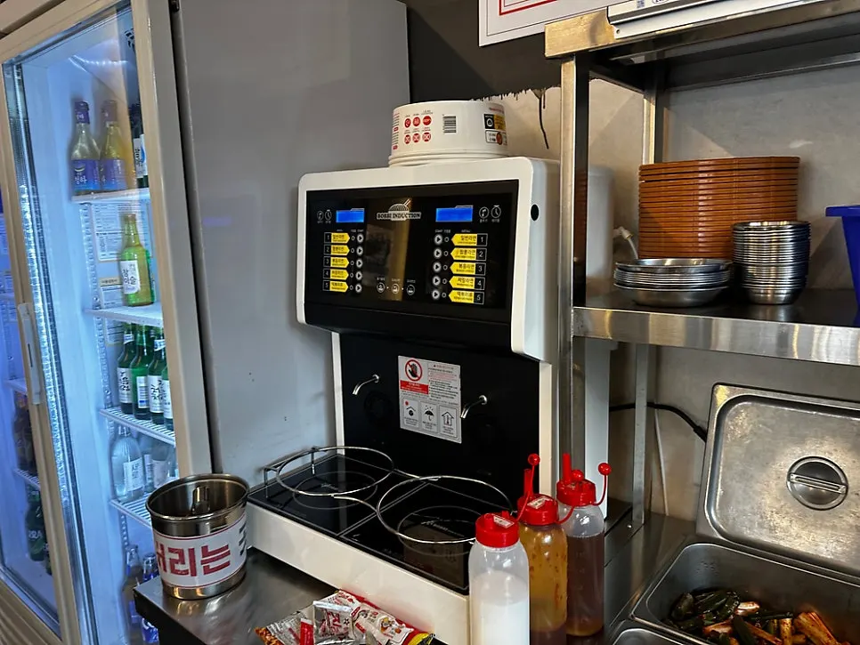Hangang ramyeon corner at the pork belly restaurant
