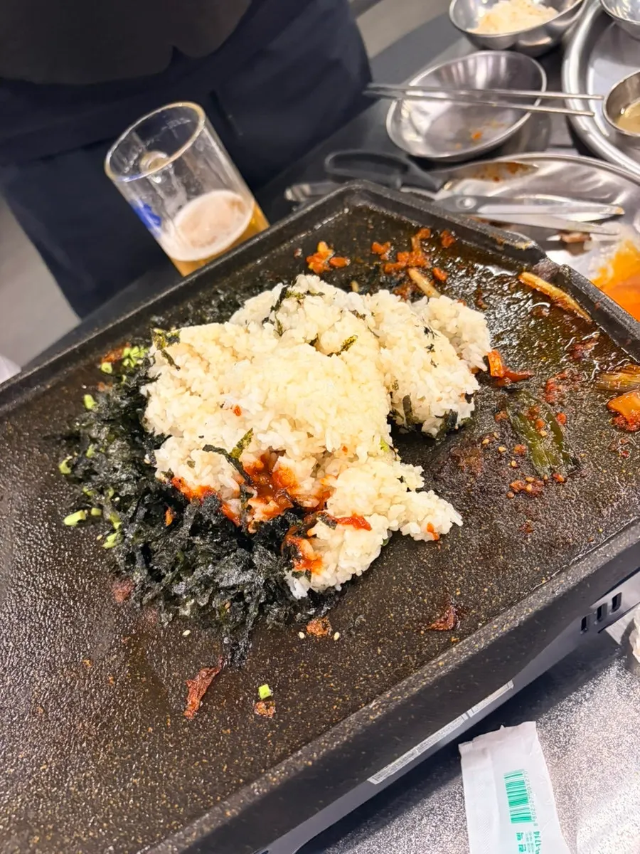 Finished BBQ-restaurant fried rice