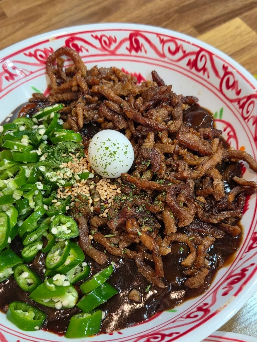 A plate of Surabanjeom shrimp fried rice