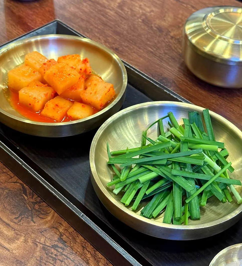 순대국 기본 밑반찬 한 상