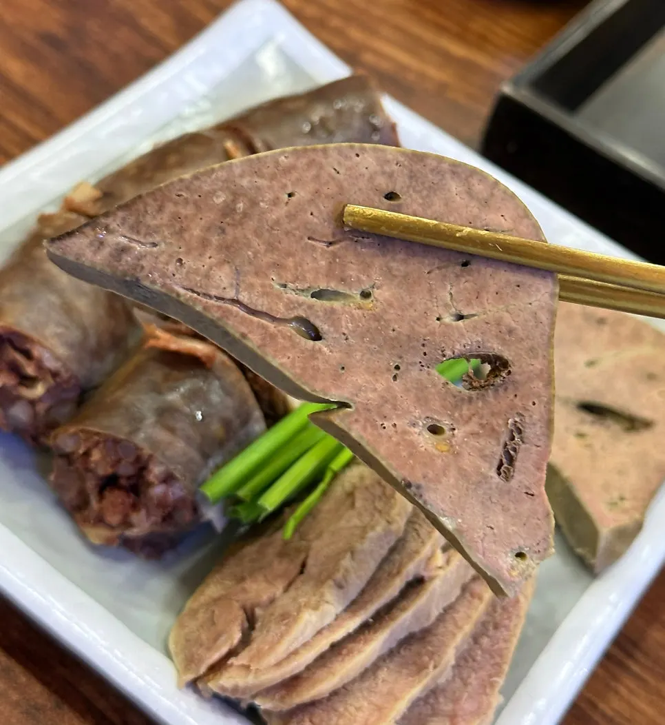 부드러운 순대 클로즈업