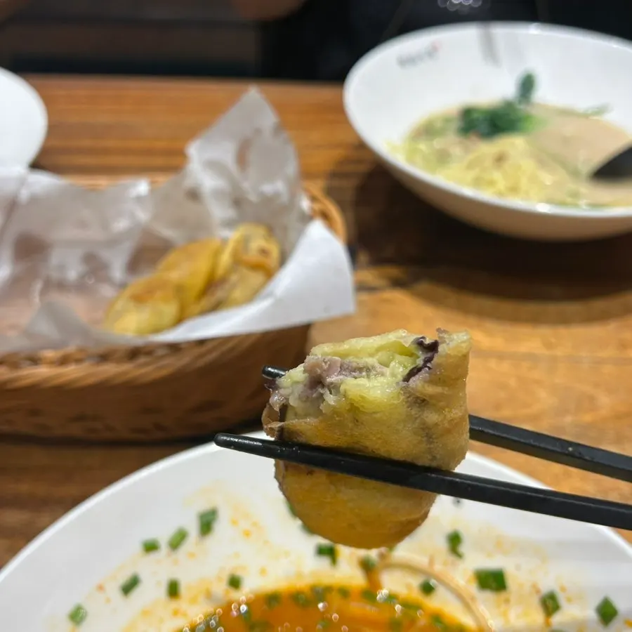 A plate of eggplant mandu