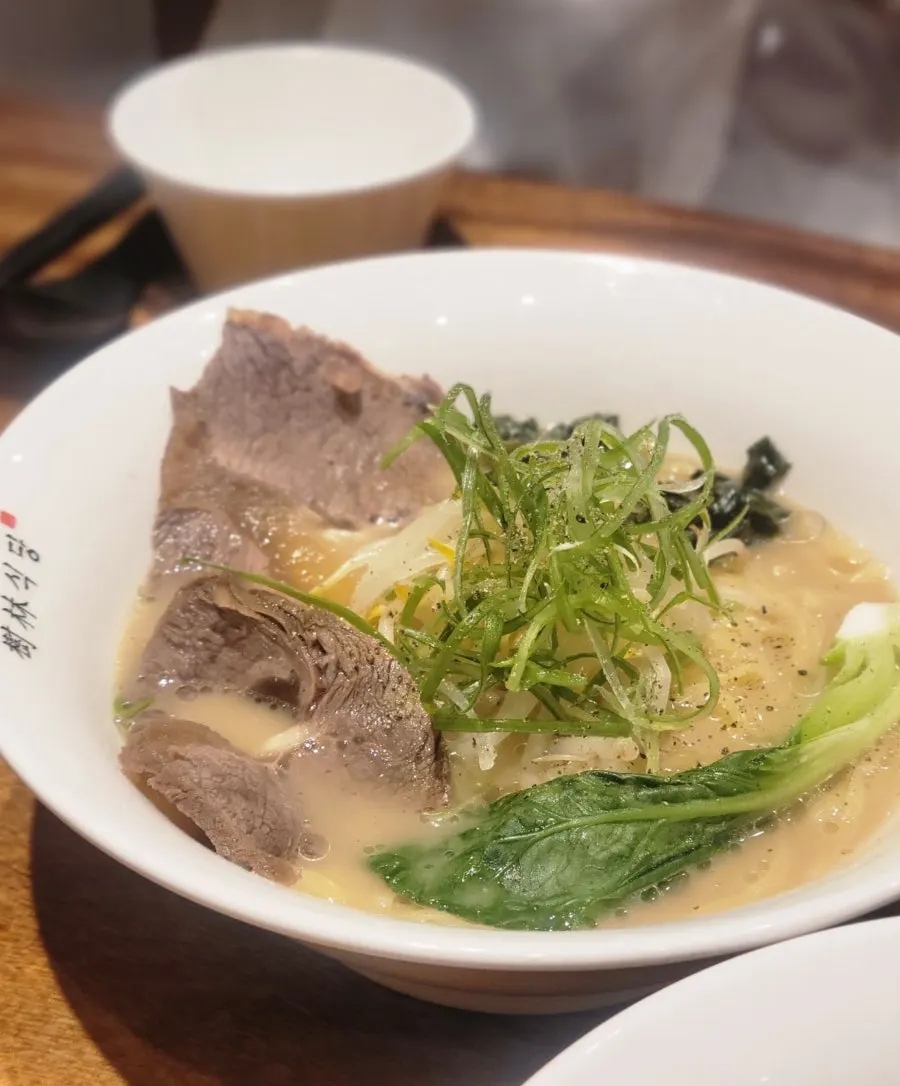 Beef noodle soup with beef shank and bok choy