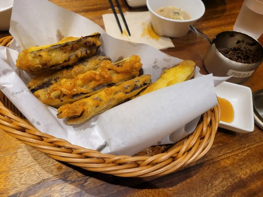 Freshly fried eggplant mandu, 5 pieces