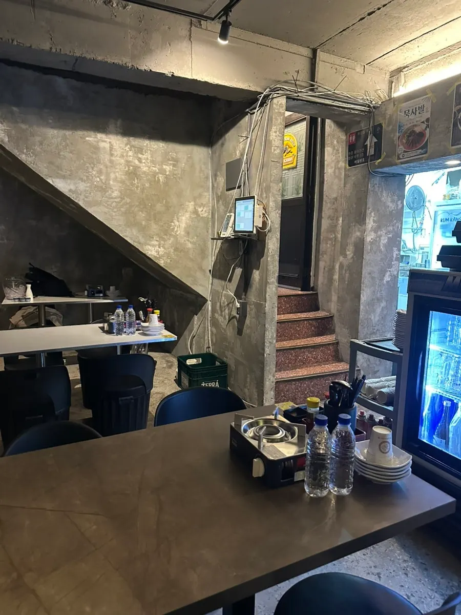 Modern-style reserved seating in the basement annex