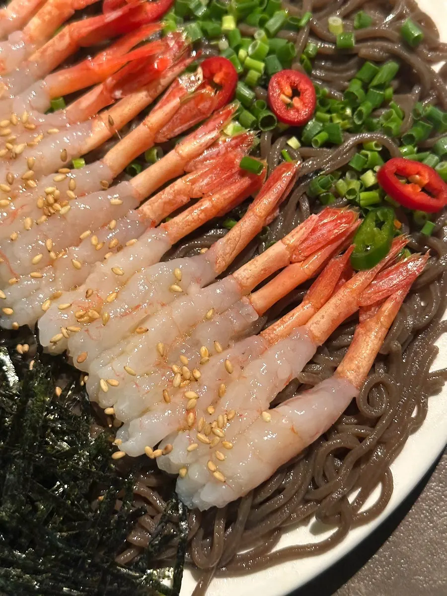 Close-up of plump sweet shrimp