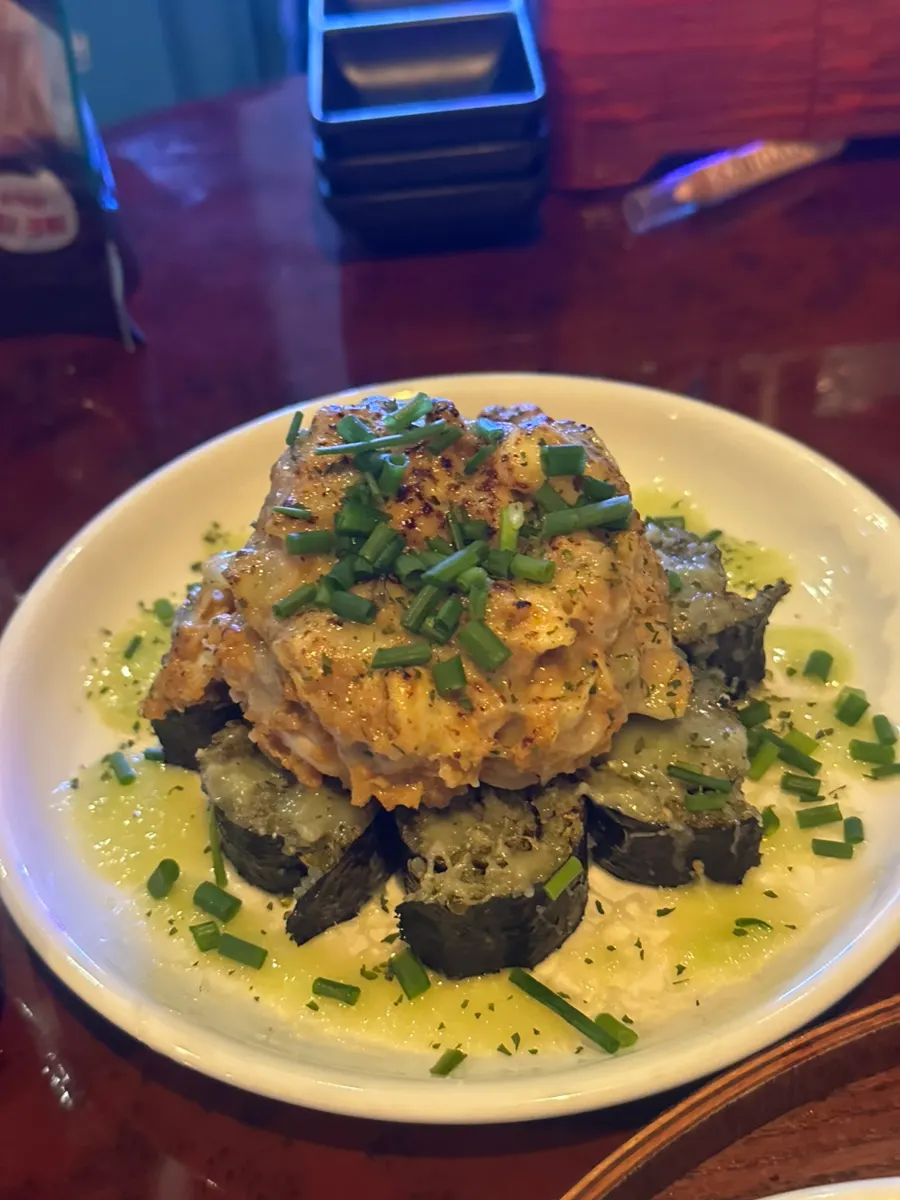 Ankimo maki with cabbage inside