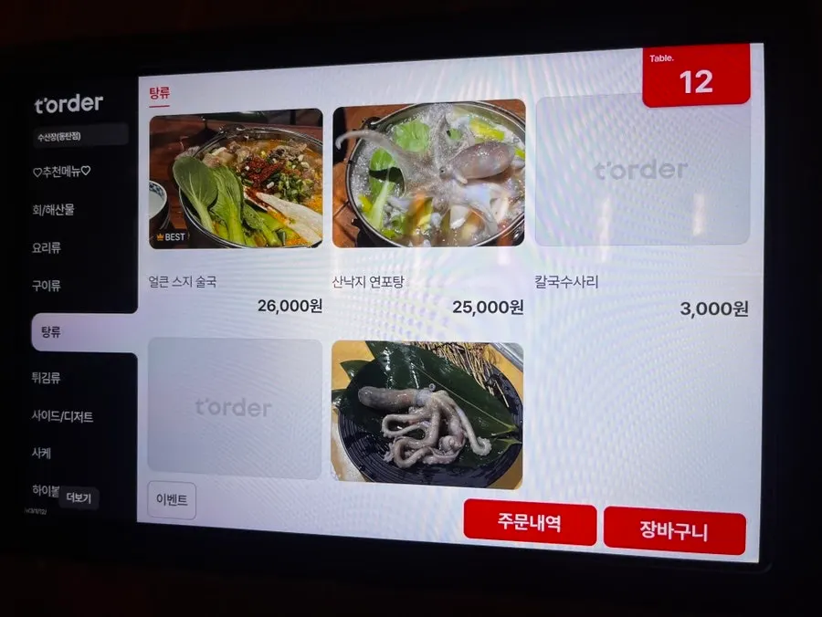 List of grilled and soup menu items