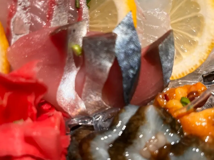 Seafood arrangement on the assorted platter