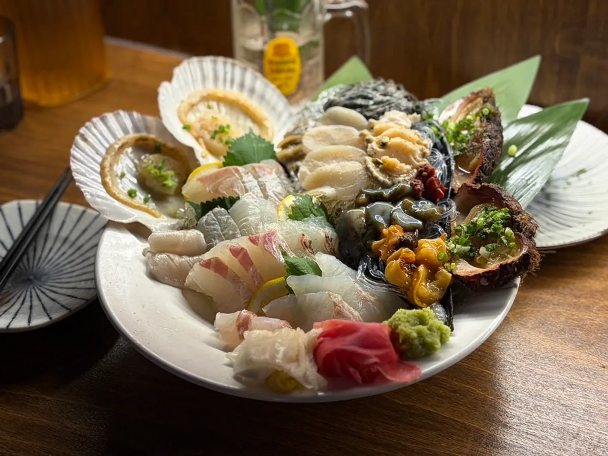 The Susanjang Mixed Seafood Platter Special table setting