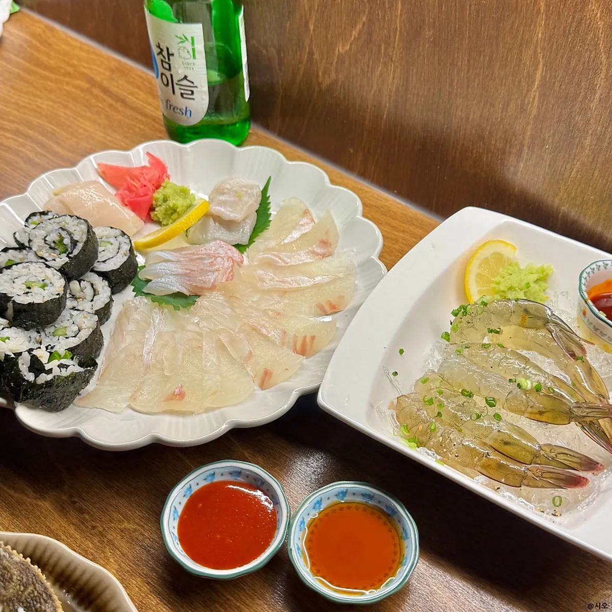 ภาพหลักกุ้งดิบซาชิมิที่ Susanjang Dongtan Branch