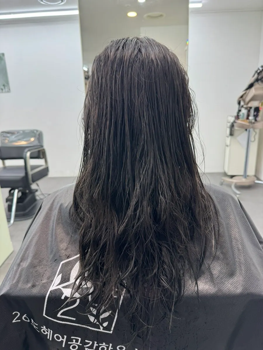 Long hair with damaged ends after 3 months without a trim