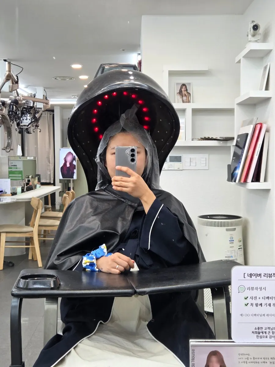 뿌리 구간에 약제를 도포한 모습