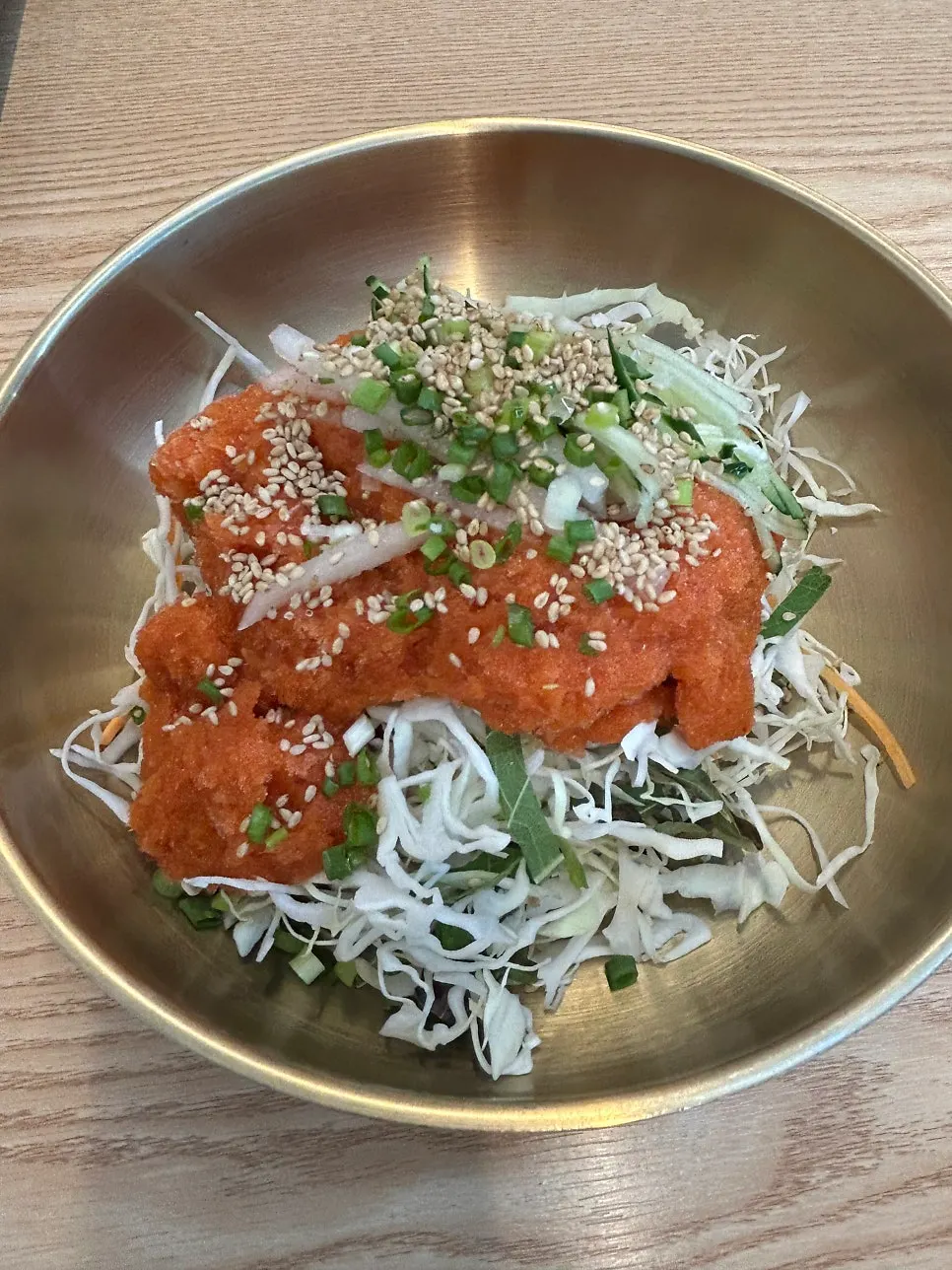 전복이 포함된 기본찬 상차림