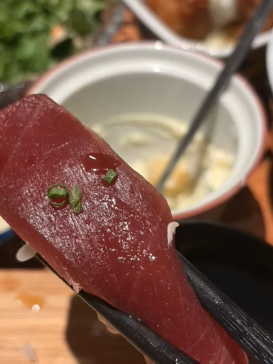 Close-up of flounder sushi