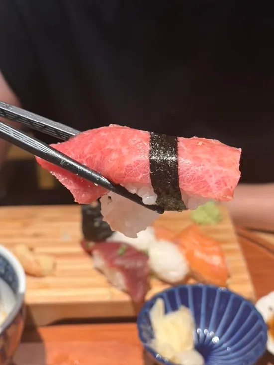 Premium otoro sushi received from the event