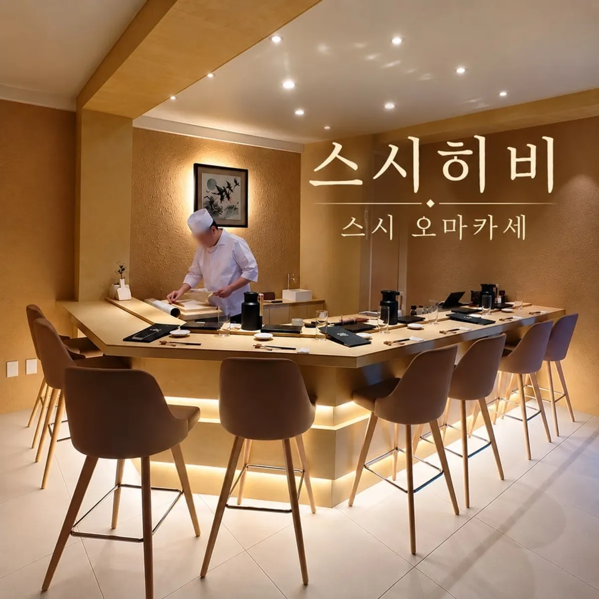 스시히비 런치 오마카세 스시 한 점