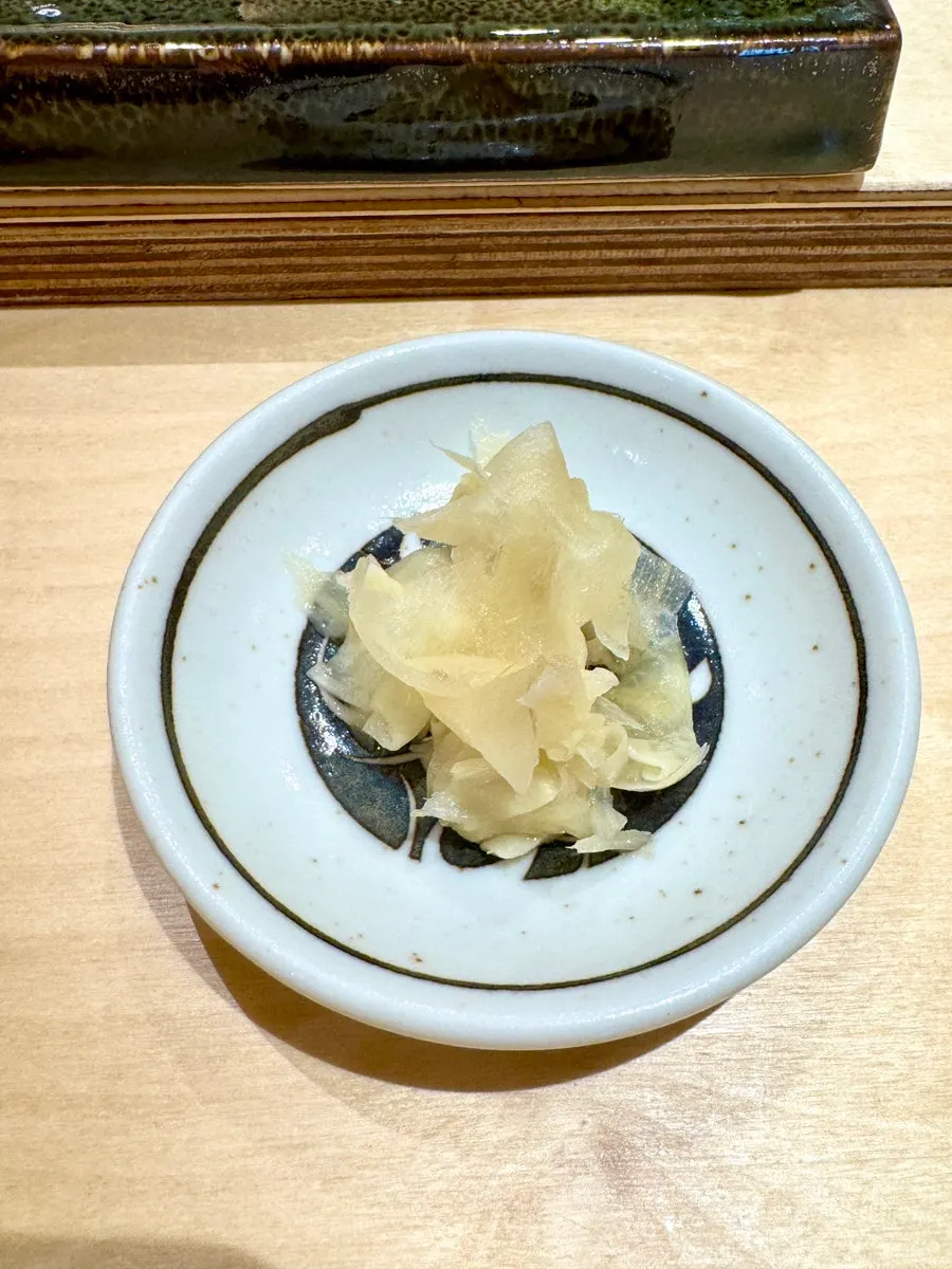 A plate from the Sushi Hibi omakase course