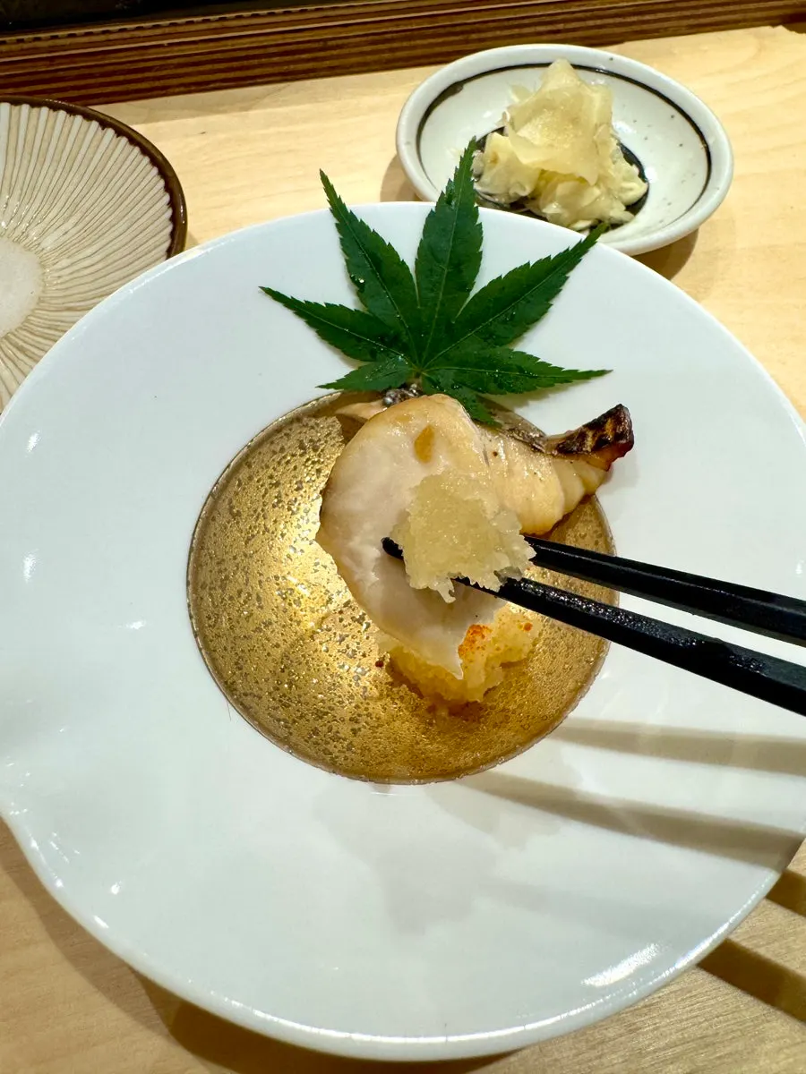Udon served as part of Sushi Hibi's lunch course