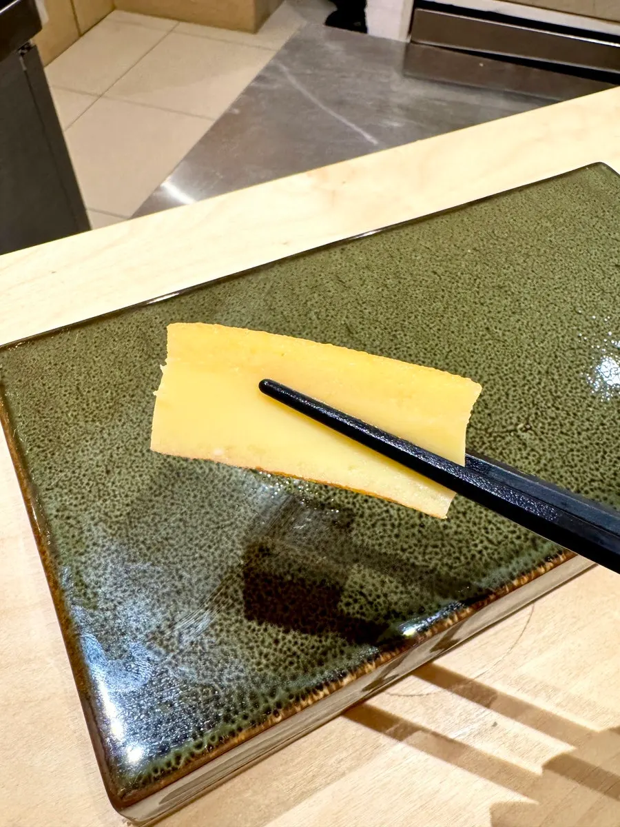 The final piece of sushi from the omakase course