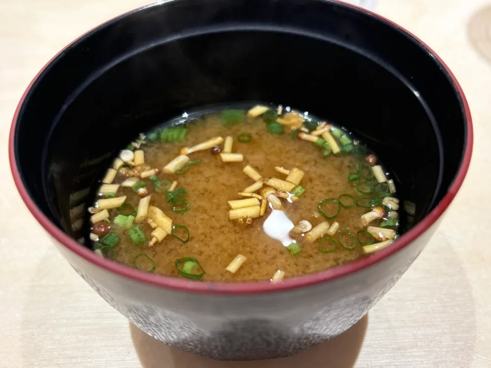 Miso soup with mushrooms