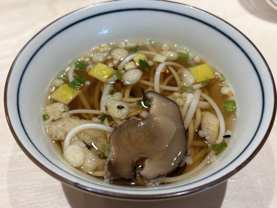 Udon served at the end of the course
