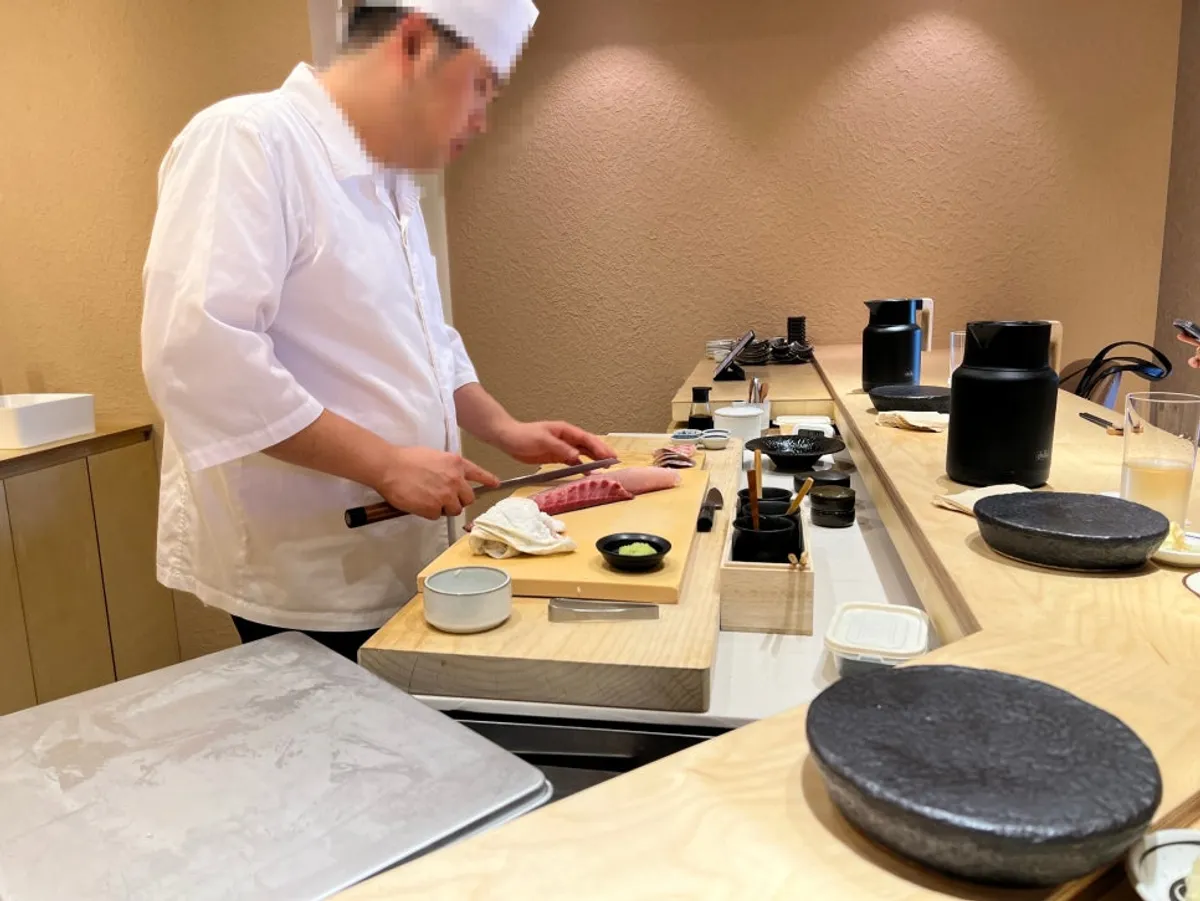 The 8-seat counter at Sushi Hibi