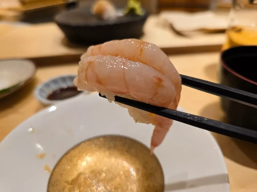 Aged sashimi sushi prepared at Sushi Hibi