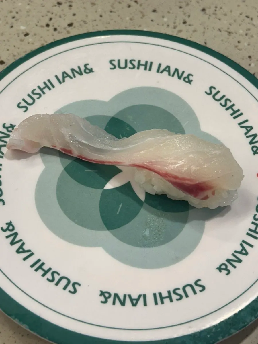 Monkfish liver seaweed roll nigiri