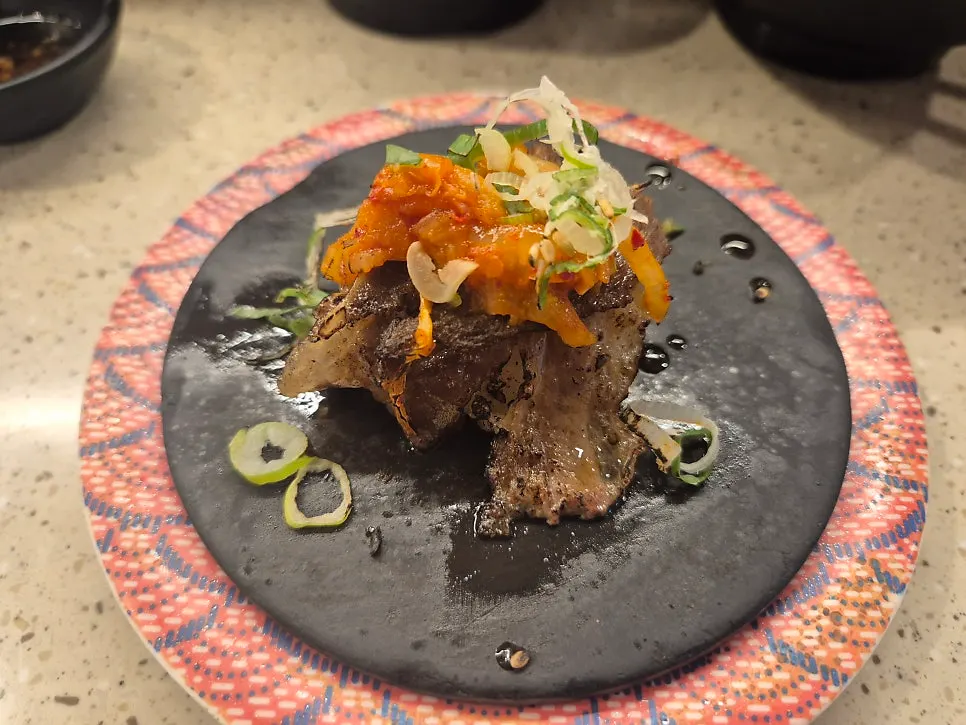 Seasonal pork belly bossam sushi