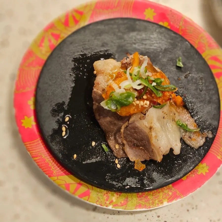 Sushi topped with beef short rib