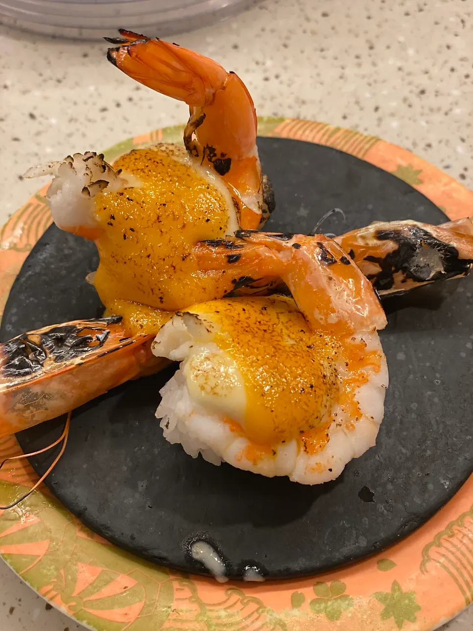 A plate of salmon roll