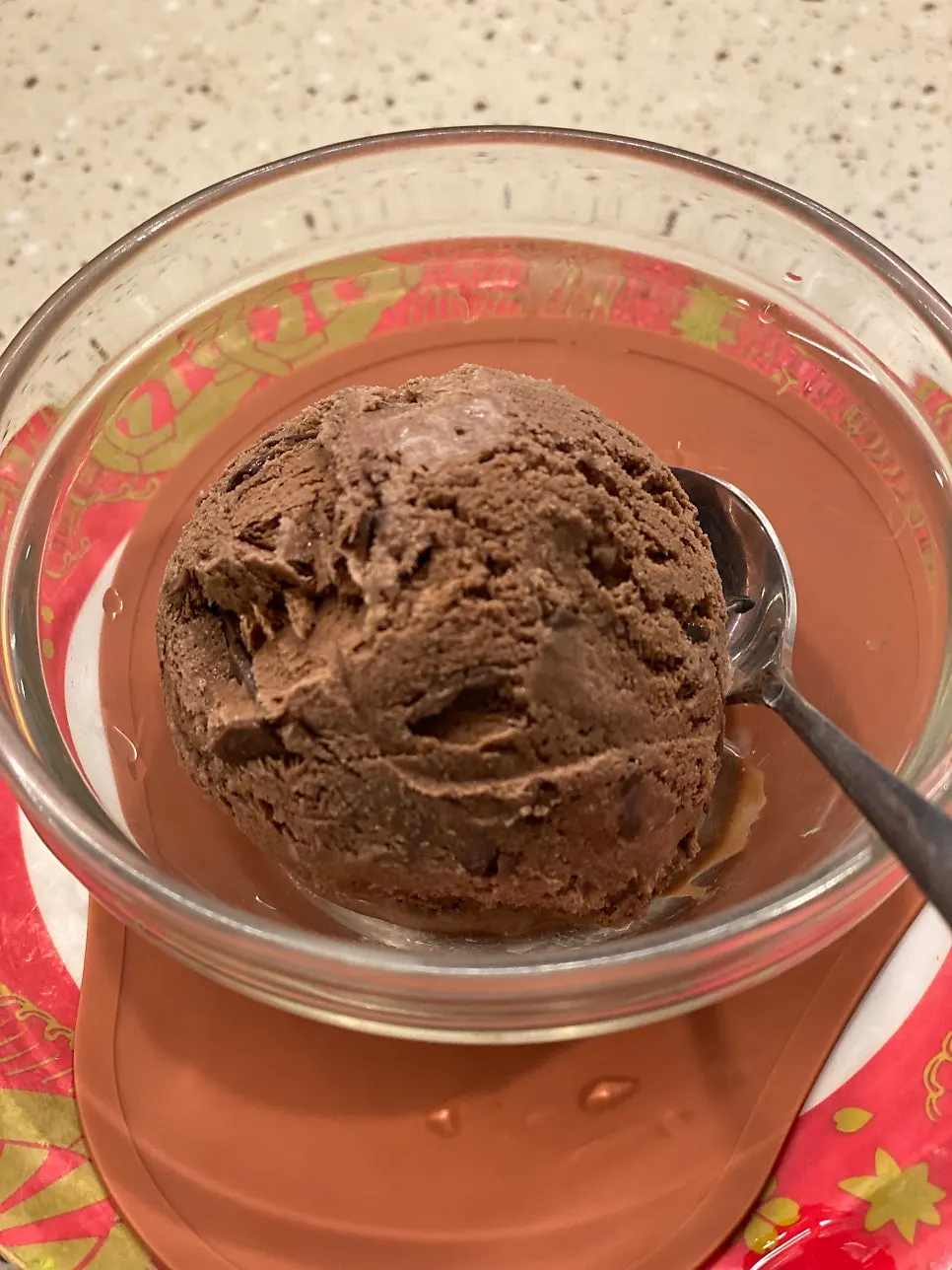 Iced persimmon dessert