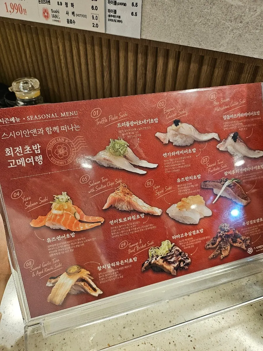 Plates on the conveyor-belt sushi rail