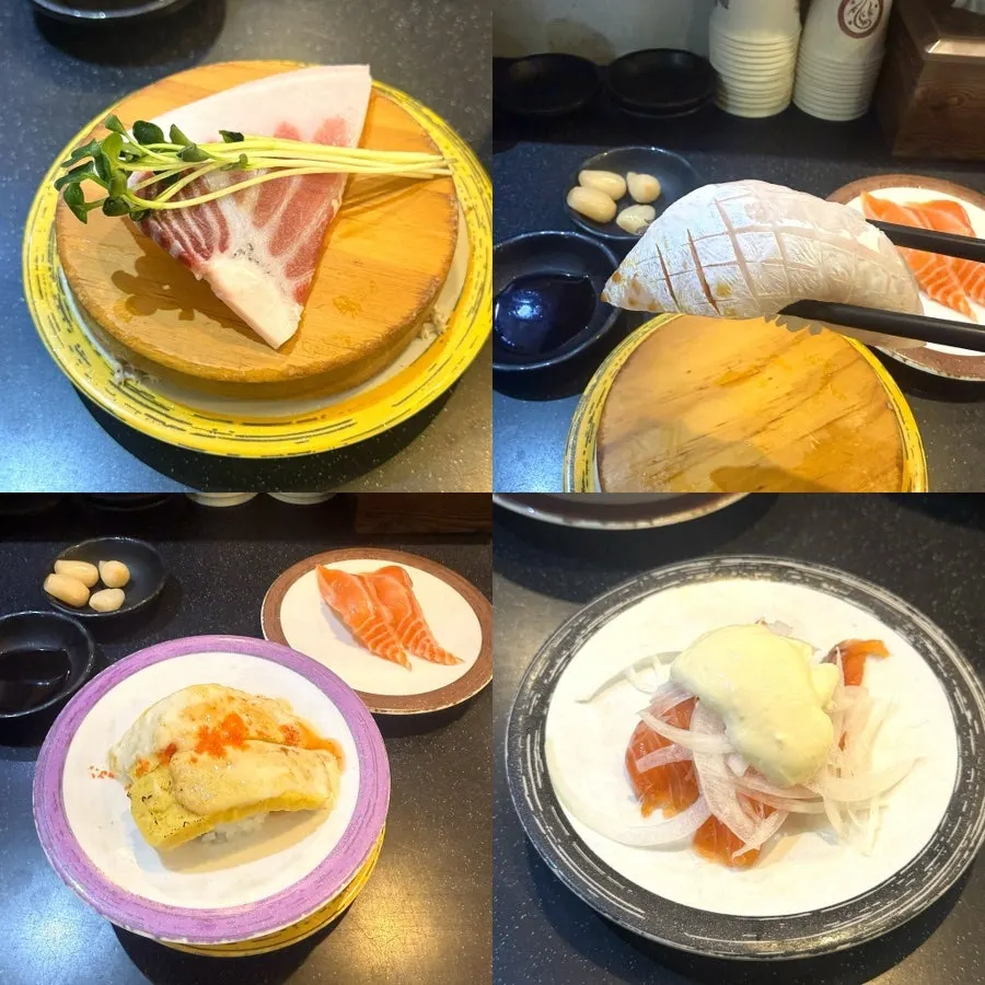 오도로와 광어뱃살초밥 가격이 적힌 메뉴