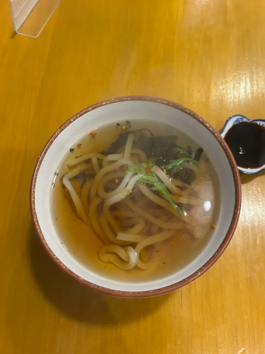 Pickled ginger and takuan set off to one side