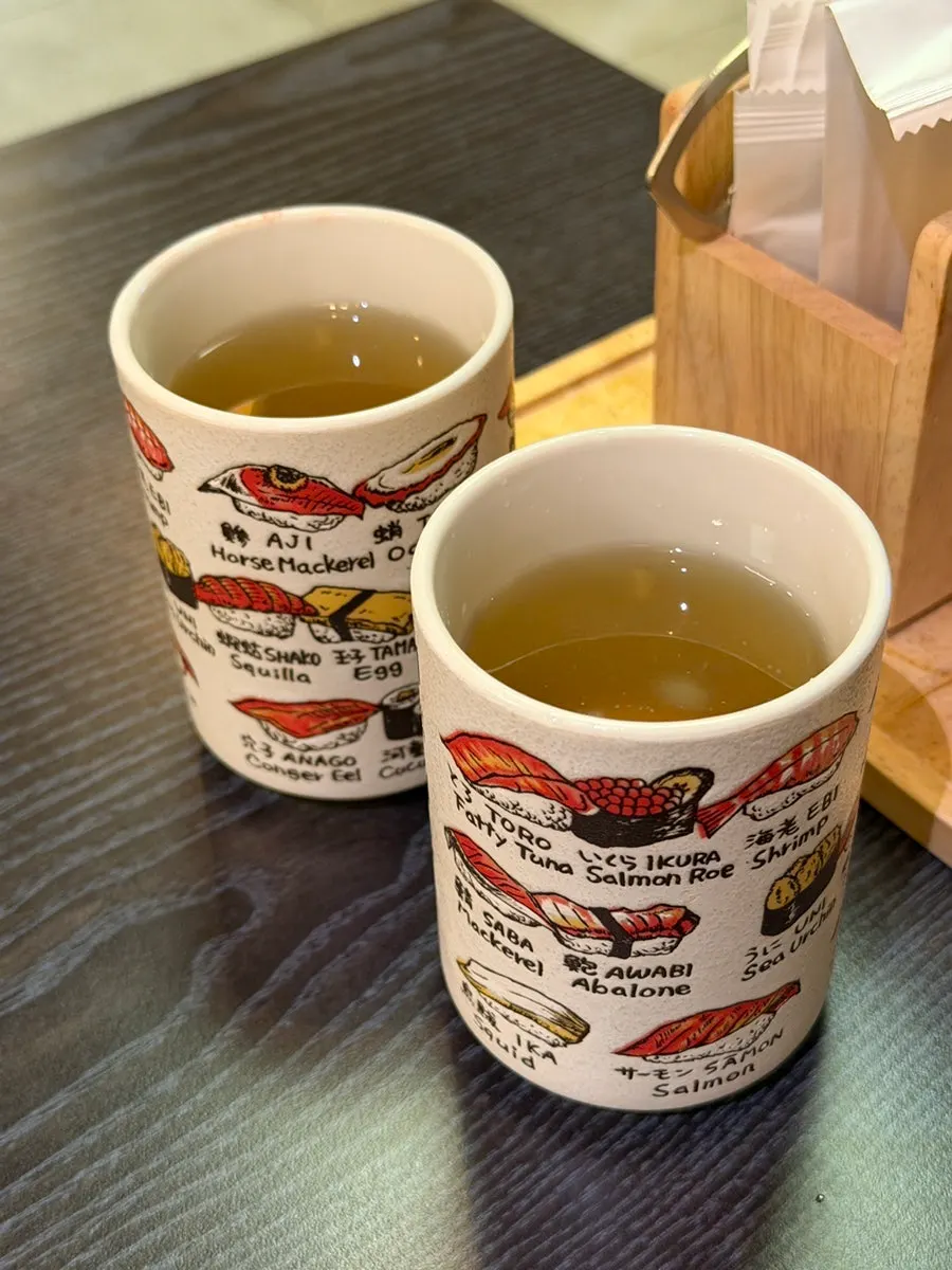 Warm tea served instead of plain water