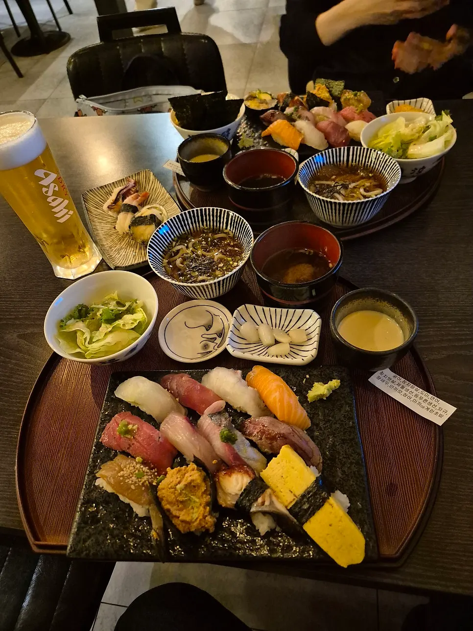 Hap Sushi Set and VIP Sushi Set served together