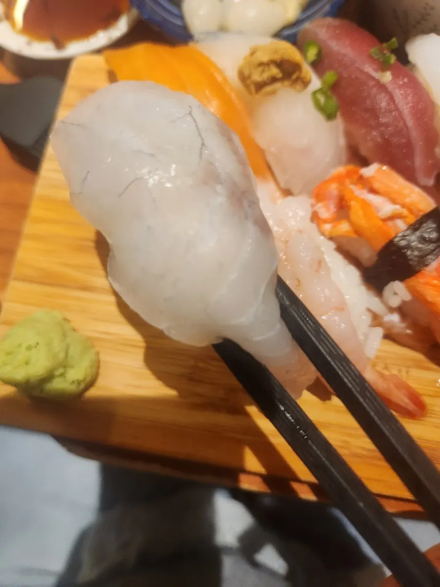 Close-up of eel sushi