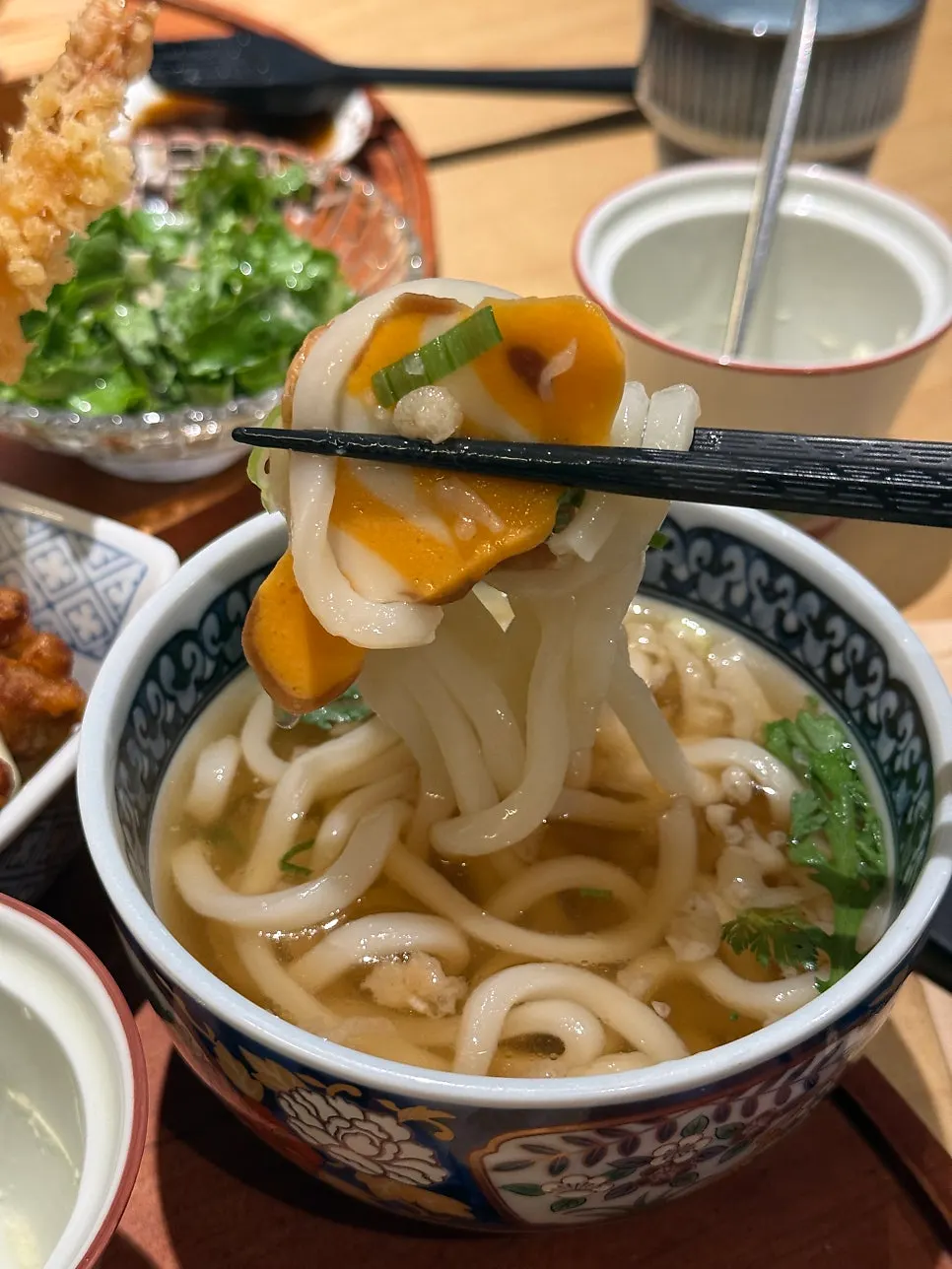 Fried prawn and chicken karaage