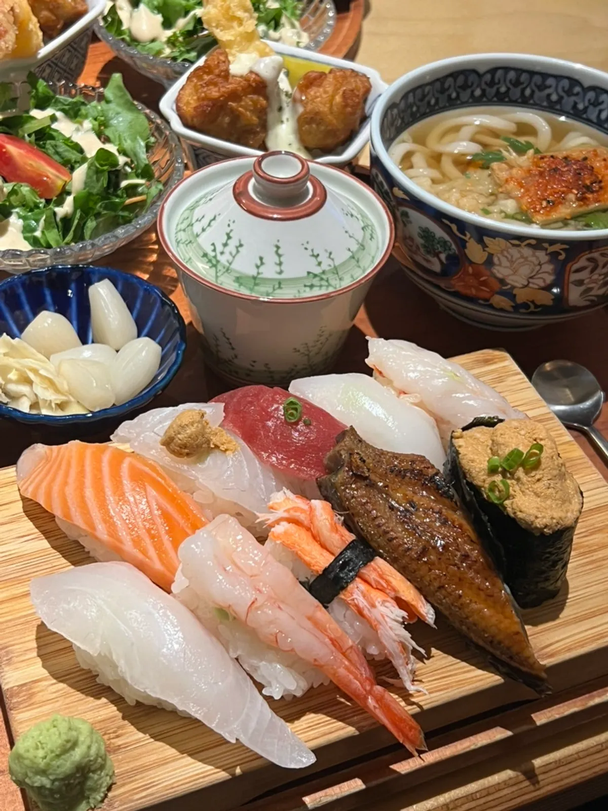 Two servings of the signature sushi set at Sushi Doku The Songdo