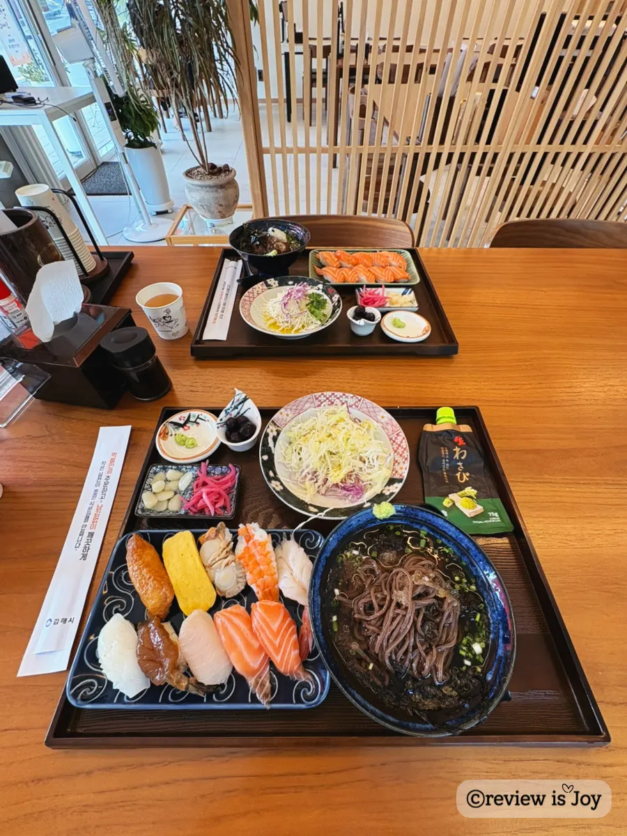 Two sushi set plates ordered at Sushi Hwa