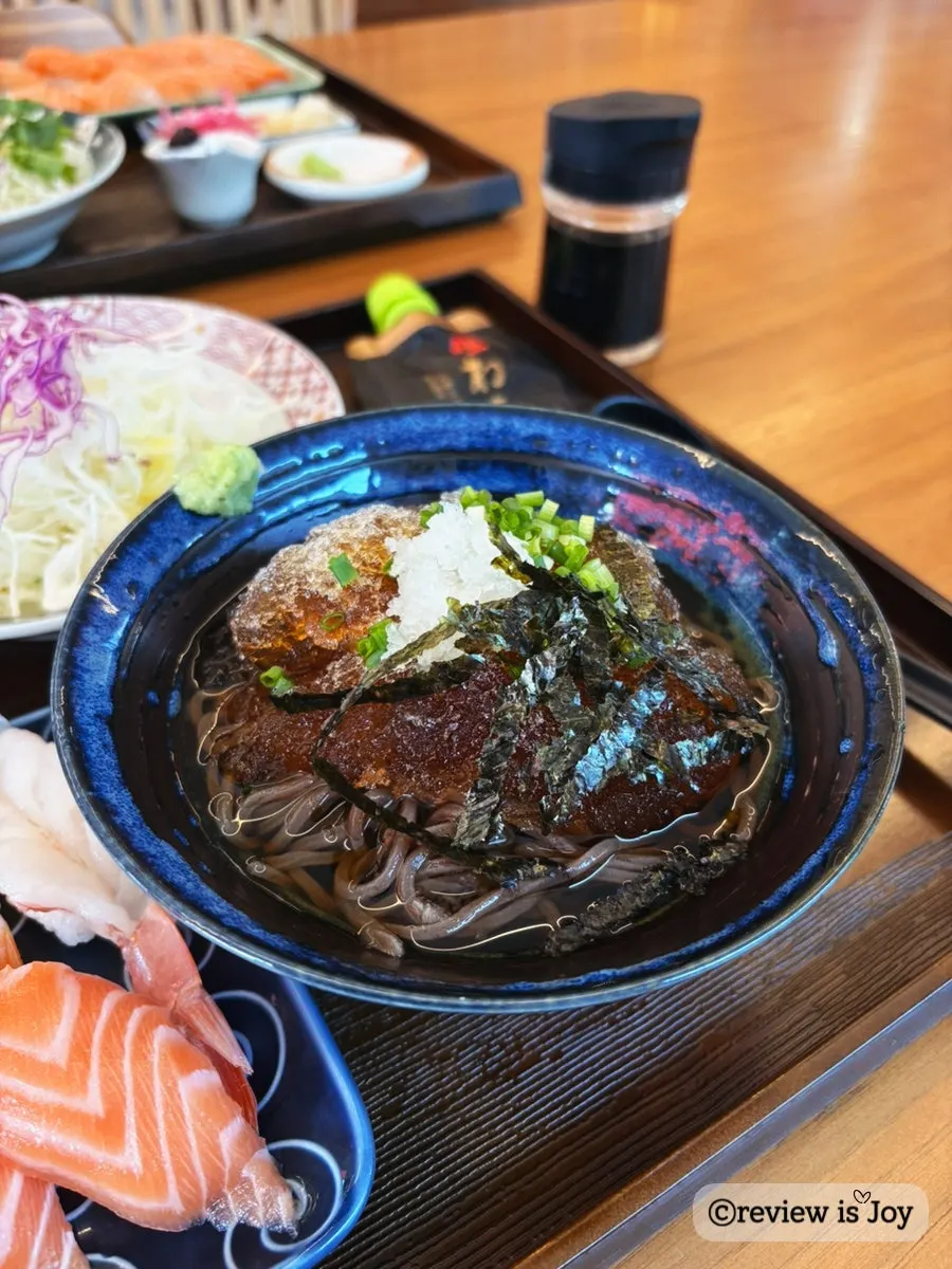 Cold soba topped with ice shavings at Sushi Hwa