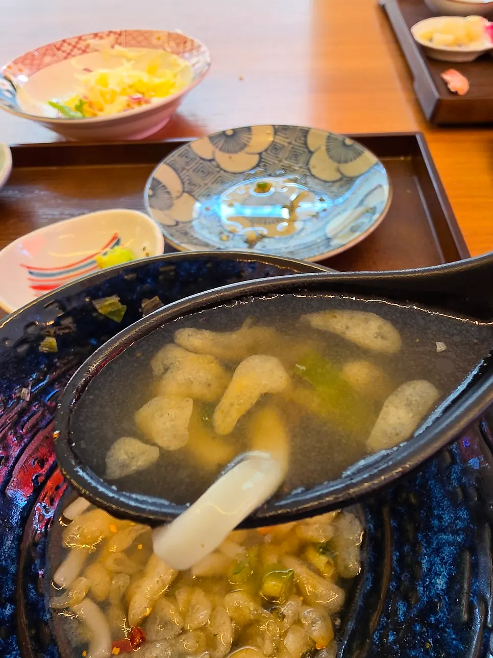 Sushi Hwa's cold buckwheat noodles with slushy ice