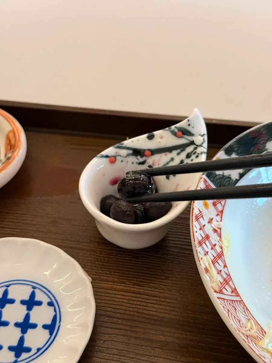 Blueberry dessert served at the end of the meal