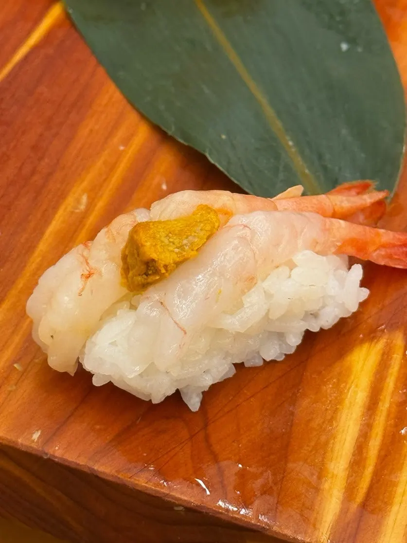 A piece of salmon sushi