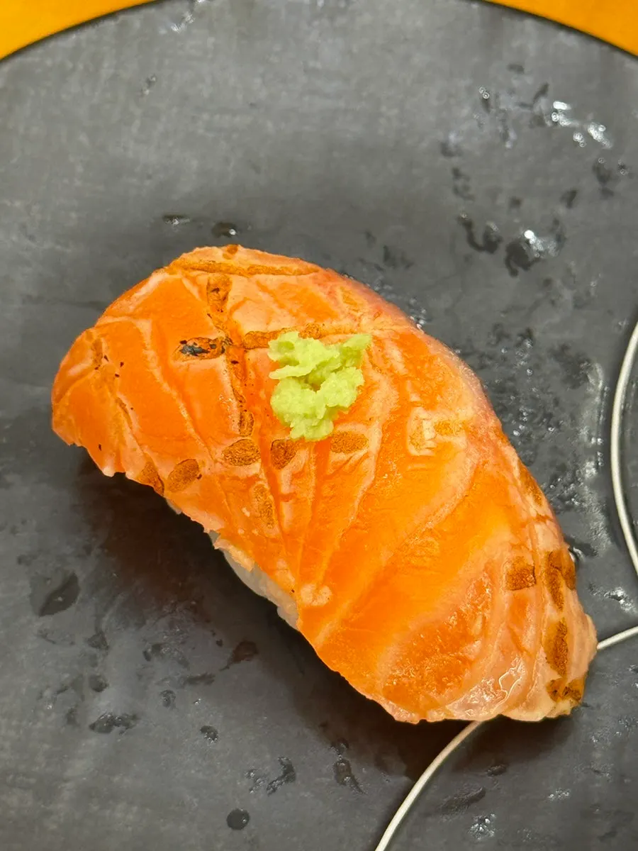 A piece of sea urchin sushi